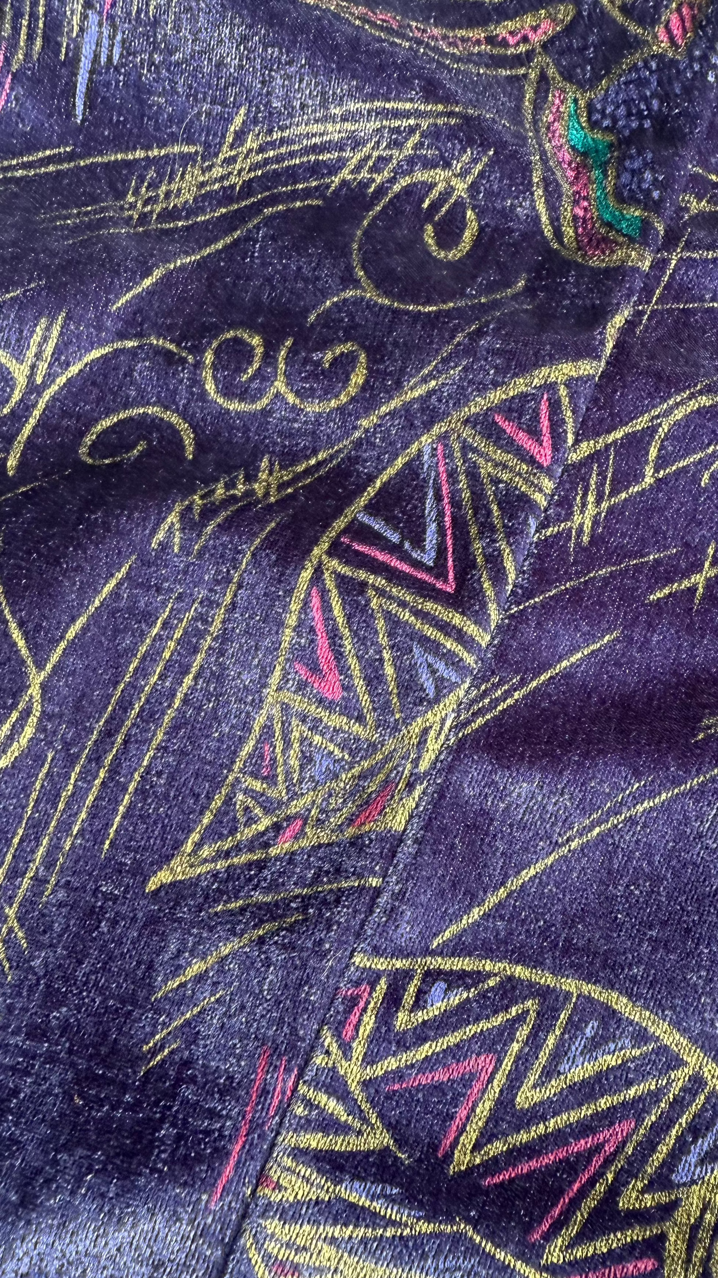 Vintage 80s batwing velvet cardigan