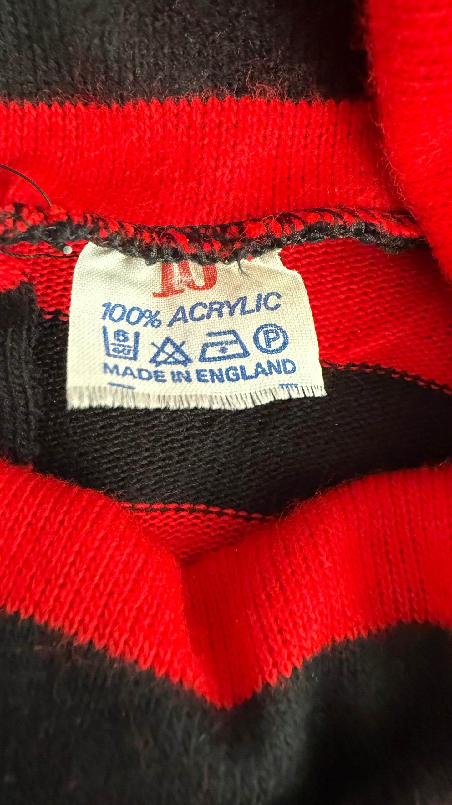 Vintage 90s Red and black striped dress