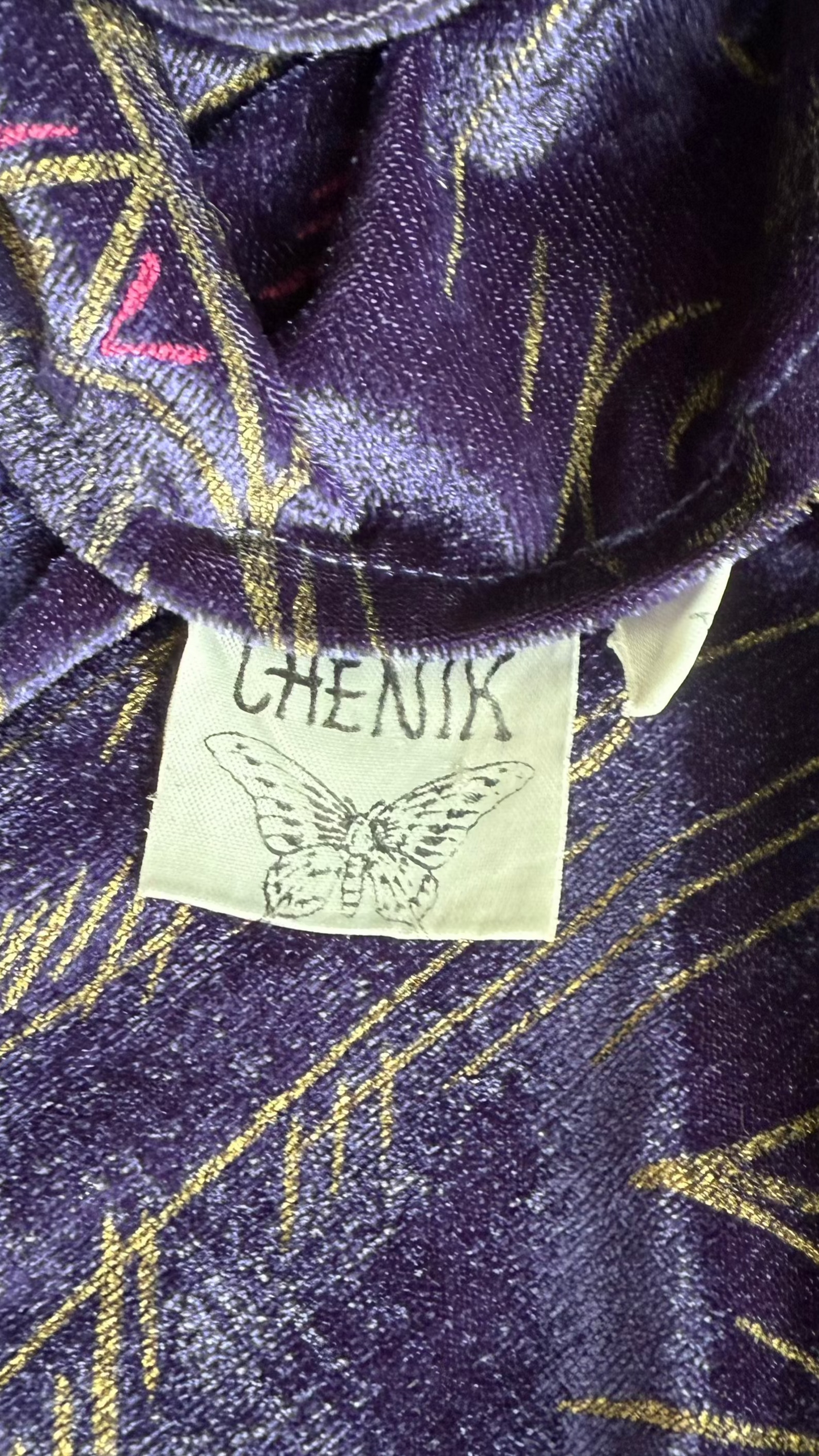 Vintage 80s batwing velvet cardigan