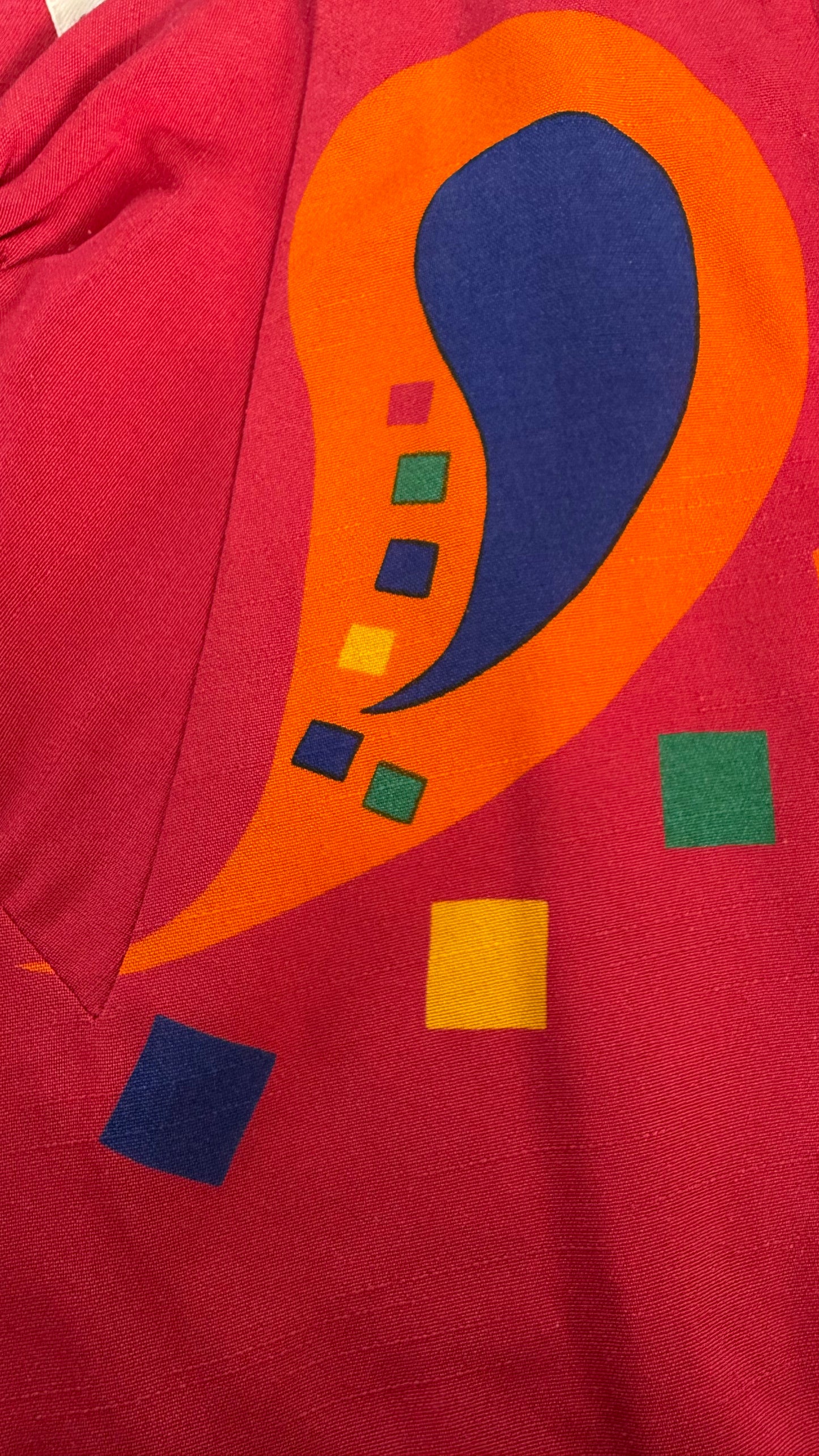 Vintage Pink Shift Graphic Dress