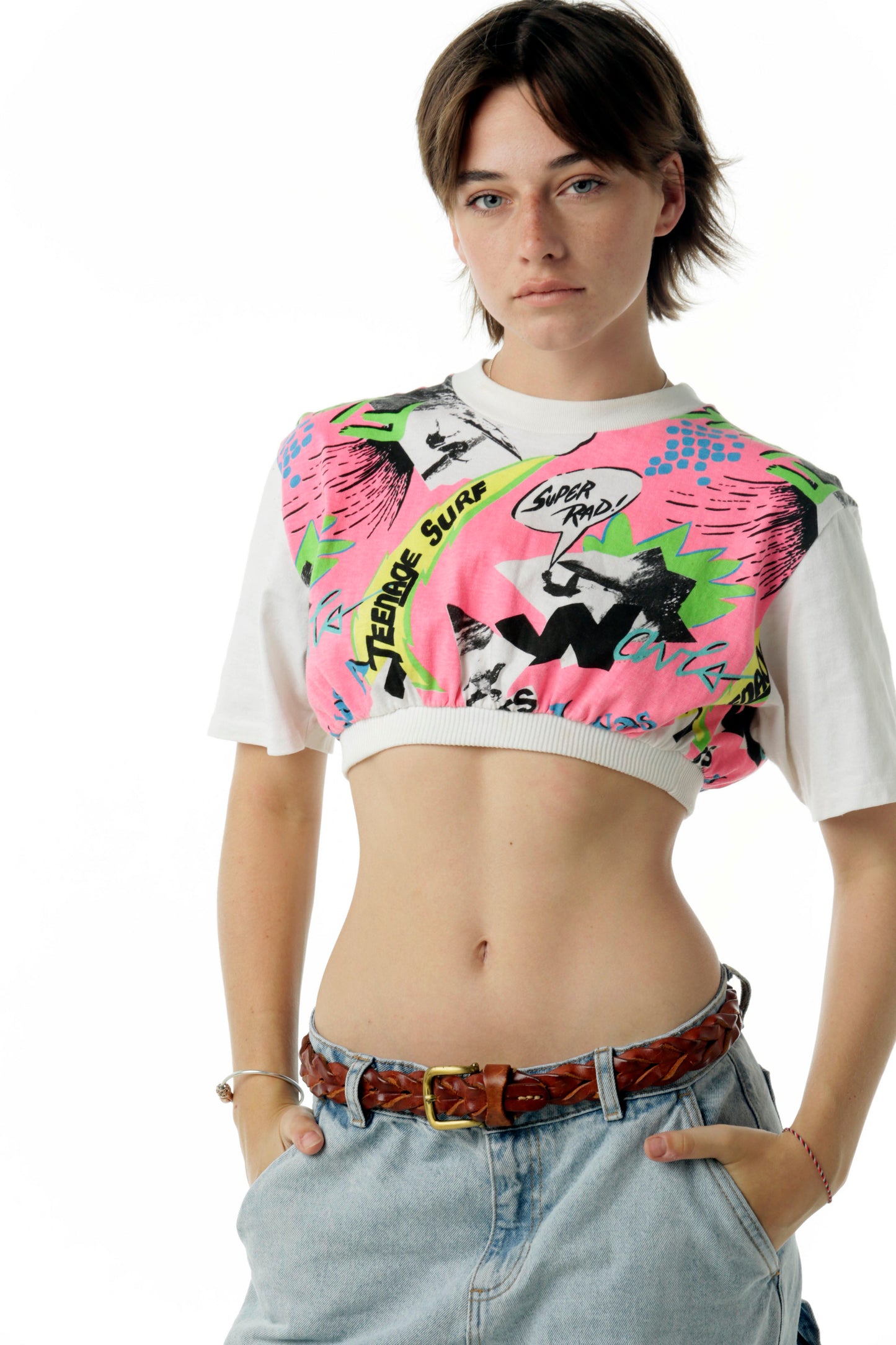 Vintage 80s/90s Fluro Billabong Crop Top