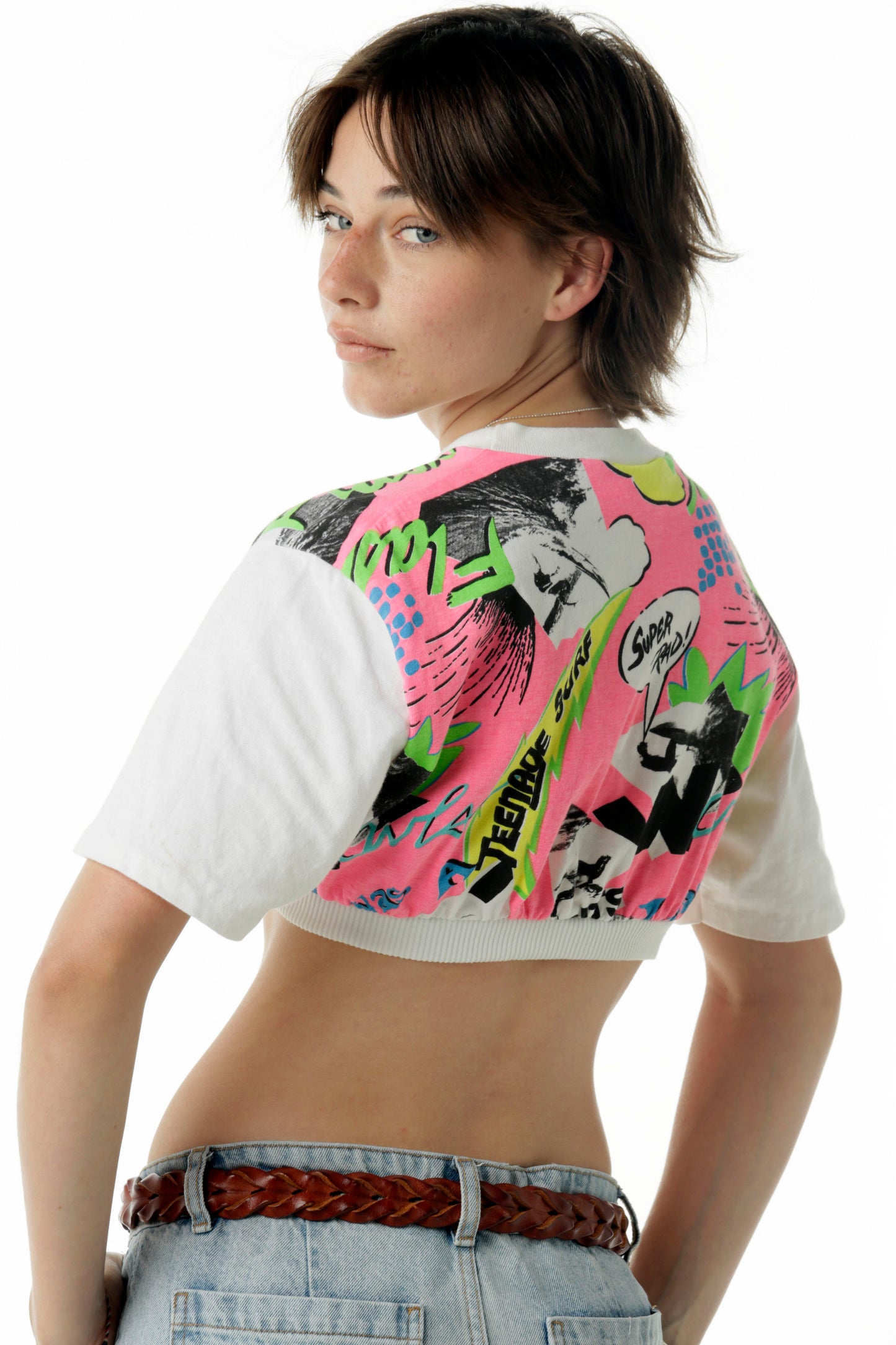 Vintage 80s/90s Fluro Billabong Crop Top