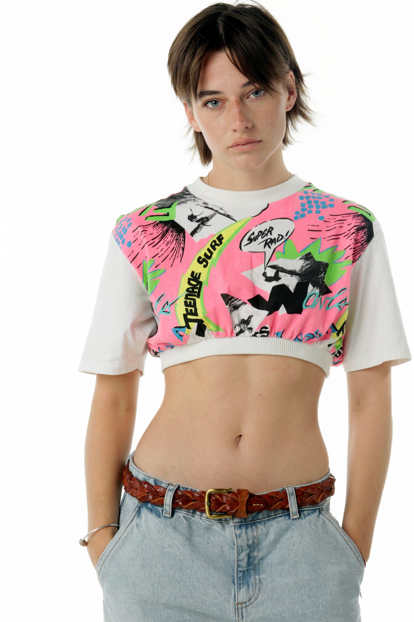 Vintage 80s/90s Fluro Billabong Crop Top