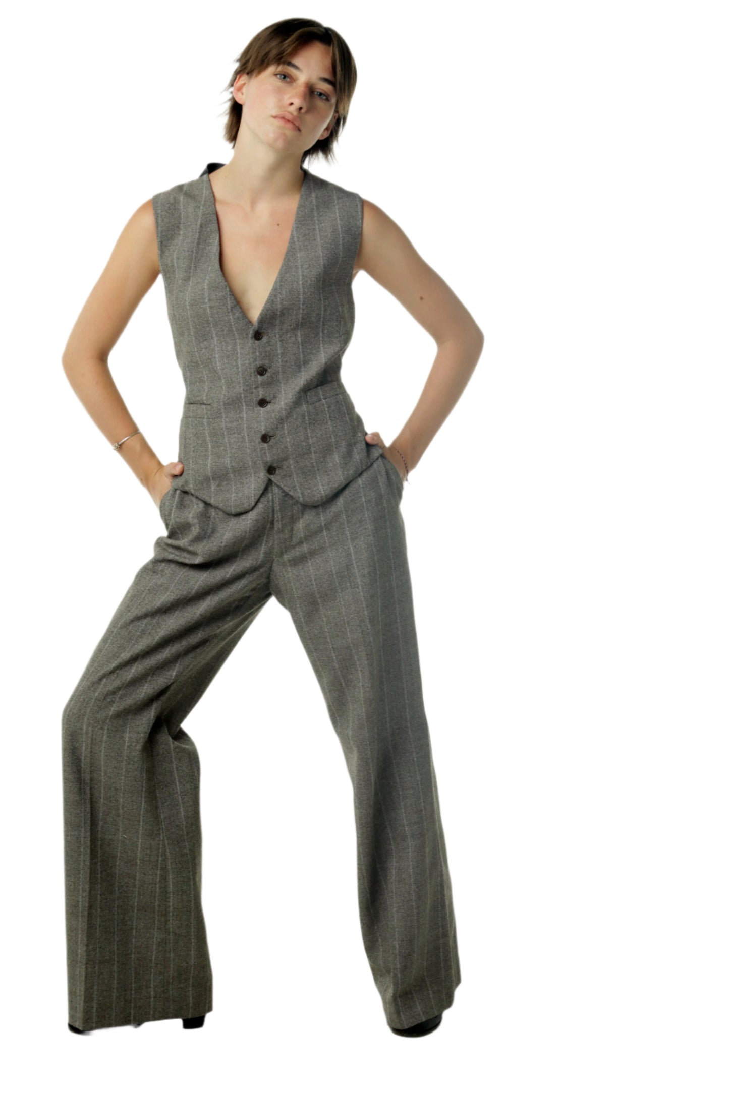 Vintage 2 Piece Pin Striped Suit