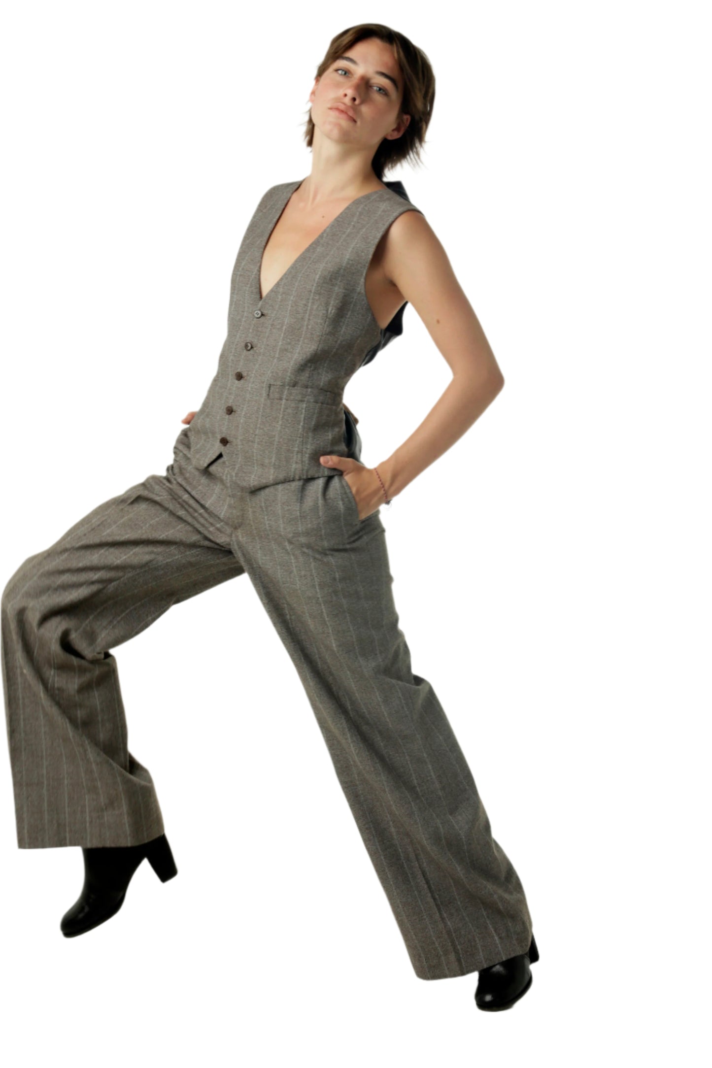 Vintage 2 Piece Pin Striped Suit