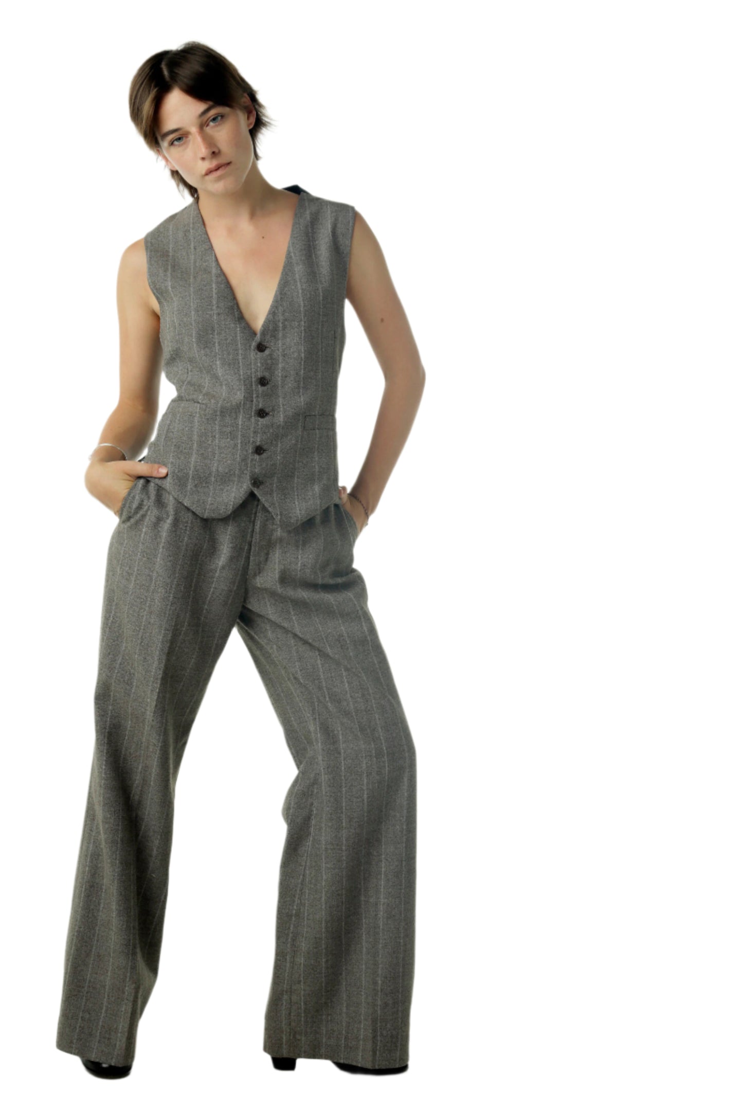 Vintage 2 Piece Pin Striped Suit